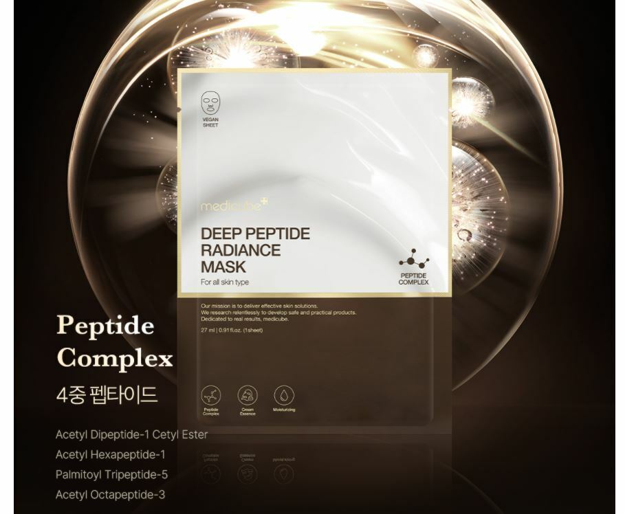 medicube Deep Peptide Radiance Masque visage en tissue 